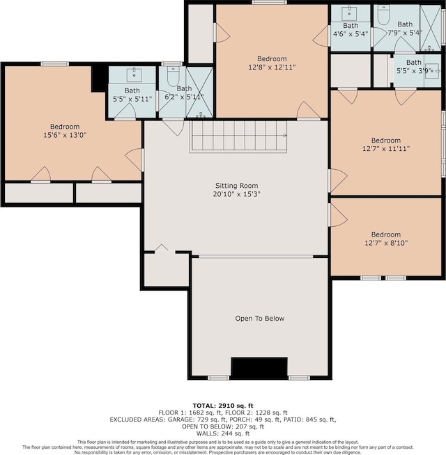 1802 Cedar Creek Ct, Houston, TX 77077 - view of room layout