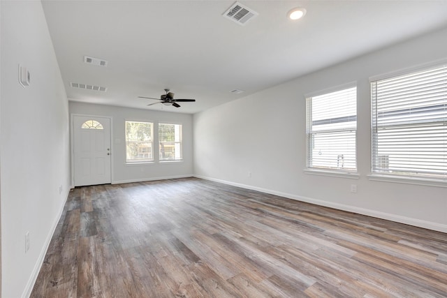 1316 Farquhar St, Navasota, TX 77868 - unfurnished room featuring ceiling fan and wood finished floors