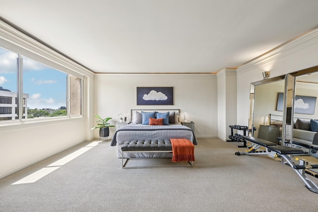 49 Briar Hollow Ln Unit 702, Houston, TX 77027 - carpeted bedroom with ornamental molding and baseboards