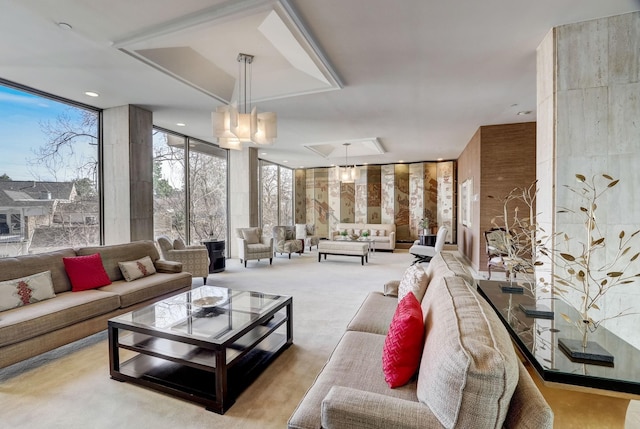 49 Briar Hollow Ln Unit 702, Houston, TX 77027 - carpeted living area with floor to ceiling windows