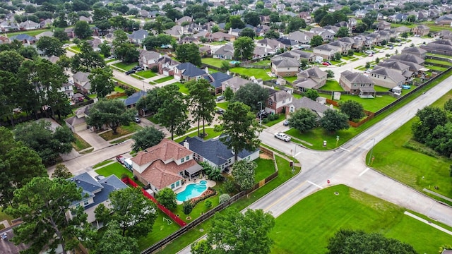23803 Spring Way Dr, Spring, TX 77373 - aerial view of residential area featuring a pool area