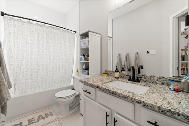 23803 Spring Way Dr, Spring, TX 77373 - bathroom featuring vanity, shower / bath combo, and tile patterned floors