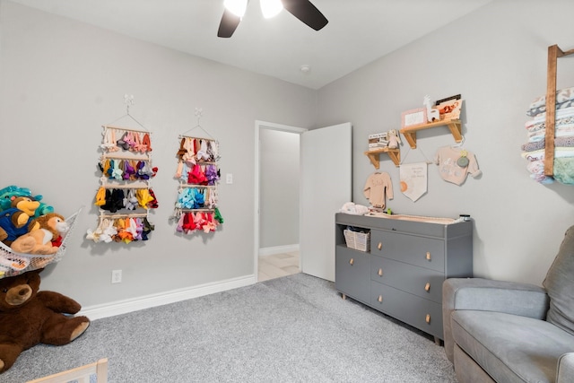 23803 Spring Way Dr, Spring, TX 77373 - sitting room with carpet and ceiling fan