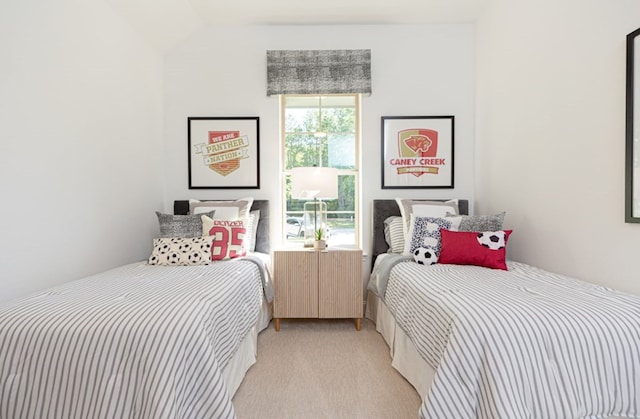 19207 Seabiscuit Stable Trl, Tomball, TX 77377 - bedroom with light colored carpet and lofted ceiling