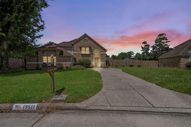 19511 Oak Station Dr, Humble, TX 77346 - view of front of home with brick siding and concrete driveway