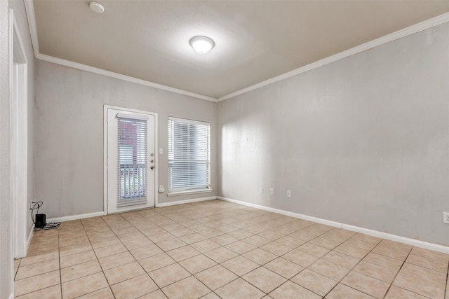 1330 Old Spanish Trl Unit 5106, Houston, TX 77054 - spare room with ornamental molding and light tile patterned floors