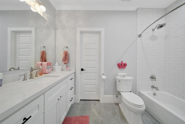1353 Chantilly Ln, Houston, TX 77018 - full bathroom with vanity and bathtub / shower combination