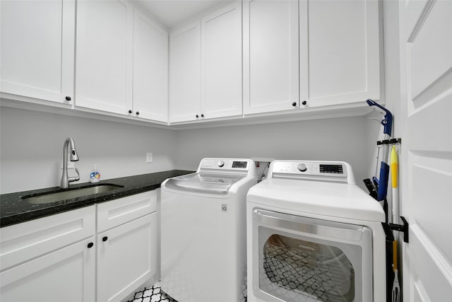 1353 Chantilly Ln, Houston, TX 77018 - laundry room with cabinet space and washing machine and dryer