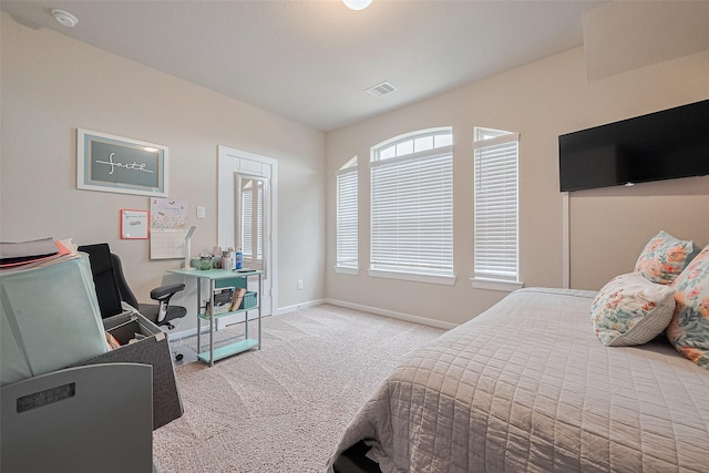2526 Granberry Pt, Missouri City, TX 77459 - carpeted bedroom featuring baseboards and an office area