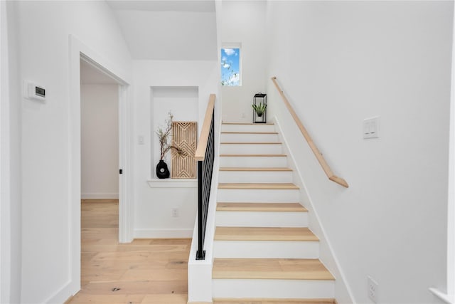 2506 Tierwester St, Houston, TX 77004 - staircase with wood finished floors and baseboards