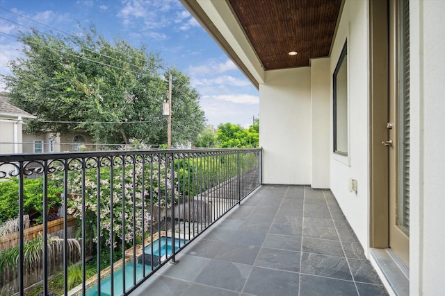 3310 Glen Haven Blvd, Houston, TX 77025 - balcony featuring view of pool area