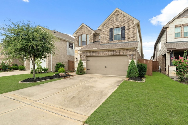 6023 Dovetail Cliff Ct, Katy, TX 77493 - traditional-style home featuring brick siding, a garage, and driveway