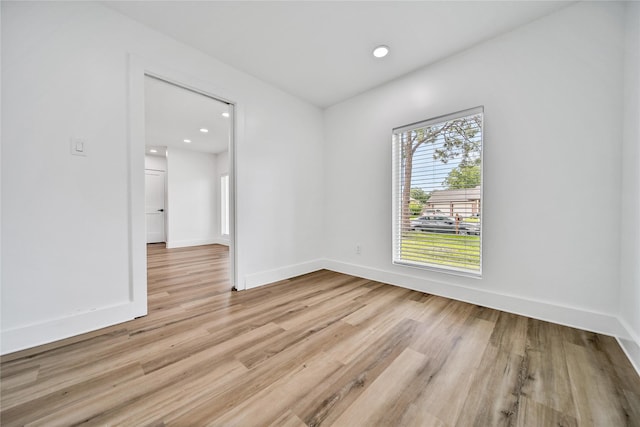 9622 Clanton St, Houston, TX 77080 - spare room featuring light wood-style floors and recessed lighting