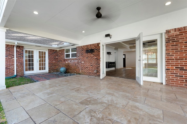 9210 Rangely Dr, Houston, TX 77055 - view of patio / terrace featuring french doors