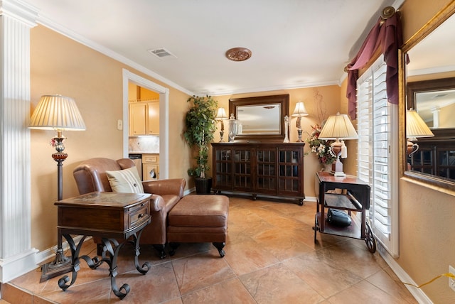 2902 Rainwood St, Spring, TX 77388 - sitting room with crown molding