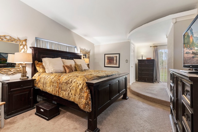 2902 Rainwood St, Spring, TX 77388 - bedroom featuring light carpet and crown molding