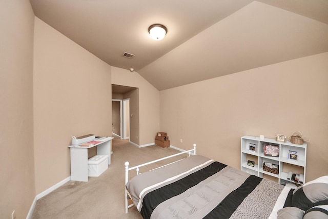 13723 Playa Lucia Ct, Houston, TX 77044 - bedroom featuring light carpet and vaulted ceiling