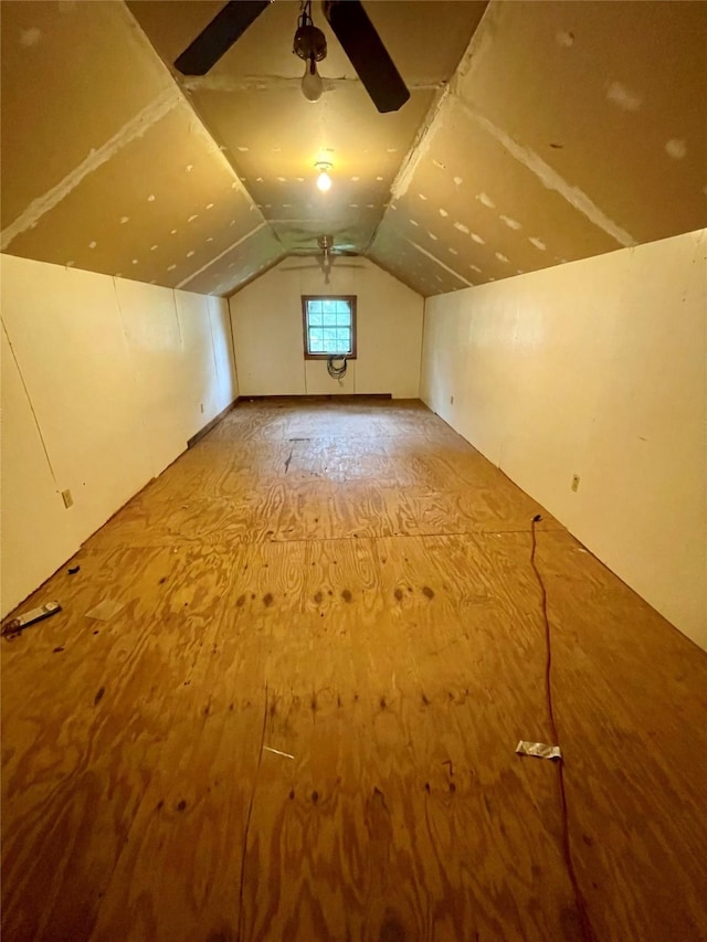 206 E Rogers St, Ganado, TX 77962 - bonus room with lofted ceiling and ceiling fan