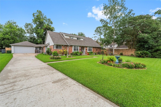 18910 Casper Dr, Spring, TX 77373 - view of front of home with concrete driveway, brick siding, and an attached garage