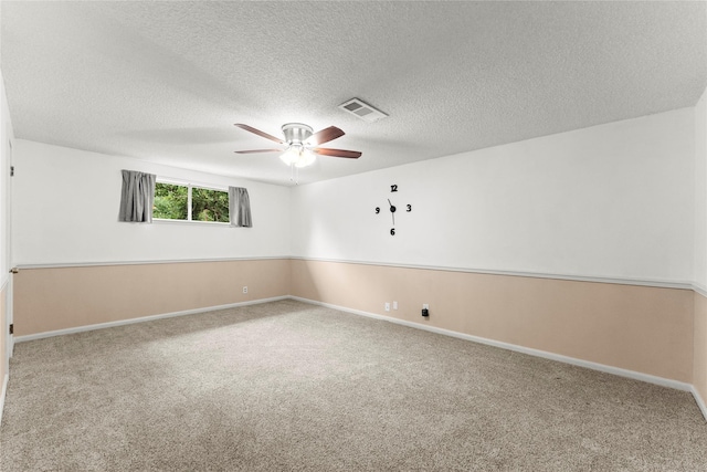 18910 Casper Dr, Spring, TX 77373 - carpeted empty room with a ceiling fan and a textured ceiling