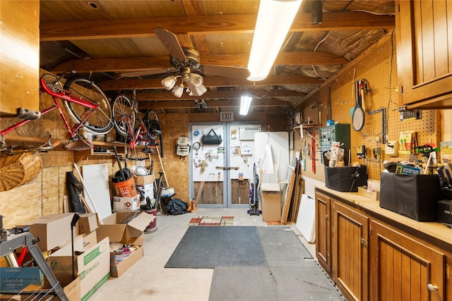 18910 Casper Dr, Spring, TX 77373 - storage featuring a ceiling fan
