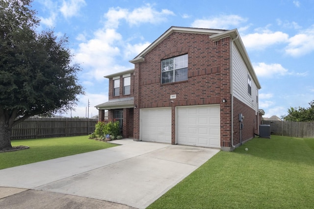 14903 Sugar Sweet Dr, Sugar Land, TX 77498 - traditional-style house with an attached garage, brick siding, and concrete driveway