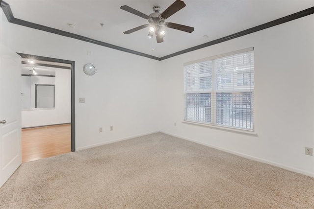 1711 Old Spanish Trl Unit 110, Houston, TX 77054 - carpeted spare room featuring ornamental molding, a ceiling fan, and a pendent fire sprinkler