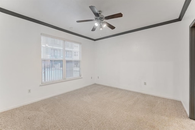 1711 Old Spanish Trl Unit 110, Houston, TX 77054 - empty room with light carpet, ornamental molding, and a ceiling fan