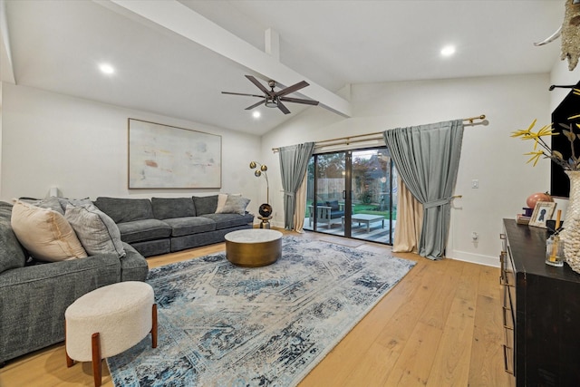 2022 Chaparral Dr, Houston, TX 77043 - living area with light wood finished floors, a ceiling fan, and recessed lighting