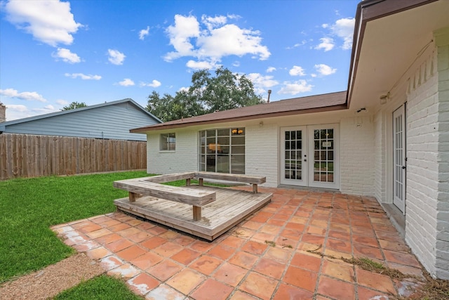 21507 Glenbranch Dr, Spring, TX 77388 - view of patio / terrace featuring french doors