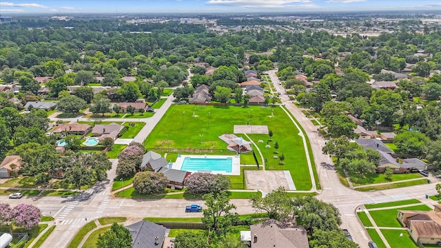 21507 Glenbranch Dr, Spring, TX 77388 - aerial perspective of suburban area featuring a pool area
