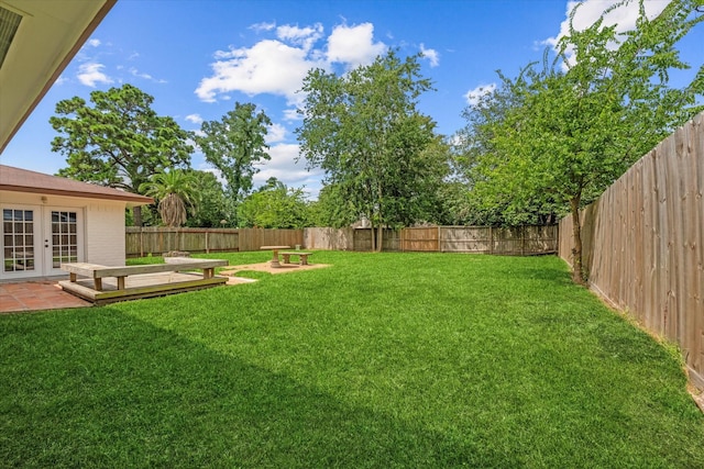 21507 Glenbranch Dr, Spring, TX 77388 - fenced backyard featuring french doors