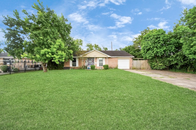 4827 Dalmatian Dr, Houston, TX 77045 - single story home with concrete driveway, an attached garage, and brick siding