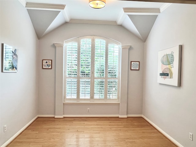 1150 Sienna Hill Dr, Houston, TX 77077 - spare room with light wood finished floors and lofted ceiling
