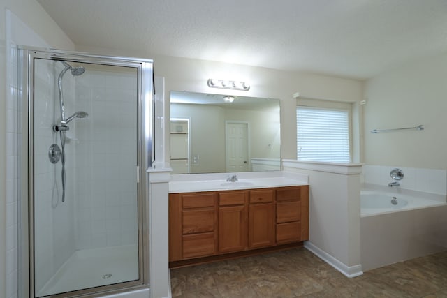 30515 Red Bluff Cir, Magnolia, TX 77355 - full bath featuring a shower stall, vanity, and a garden tub