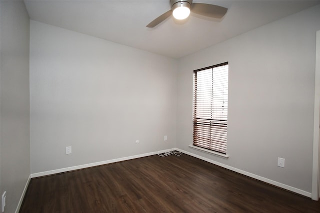 9400 Doliver Dr Unit 70, Houston, TX 77063 - spare room with dark wood-type flooring and a ceiling fan