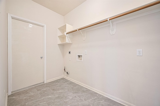 17134 Fairway Glen Ct, Sugar Land, TX 77498 - laundry room with gas dryer hookup, hookup for an electric dryer, washer hookup, and light marble finish floors