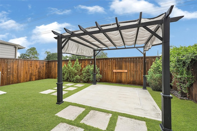 1909 Monaco Memorial Ln, Houston, TX 77043 - fenced backyard with a pergola and a patio