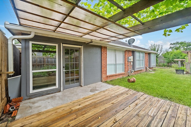 16310 Mulberry Run Ct, Sugar Land, TX 77498 - wooden deck with a pergola