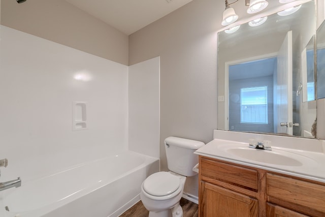 20027 Oland Way, Houston, TX 77073 - full bath with vanity, wood finished floors, and bathtub / shower combination