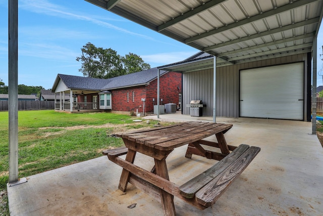 6202 Oleander Dr, Baytown, TX 77523 - view of patio with driveway and a ceiling fan