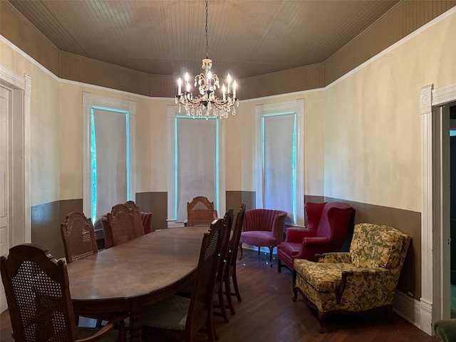 906 E Houston Ave, Crockett, TX 75835 - dining space featuring a chandelier and wood finished floors