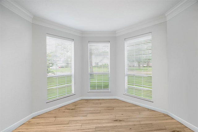 21215 Kelliwood Greens Dr, Katy, TX 77450 - spare room featuring light wood-style flooring and ornamental molding