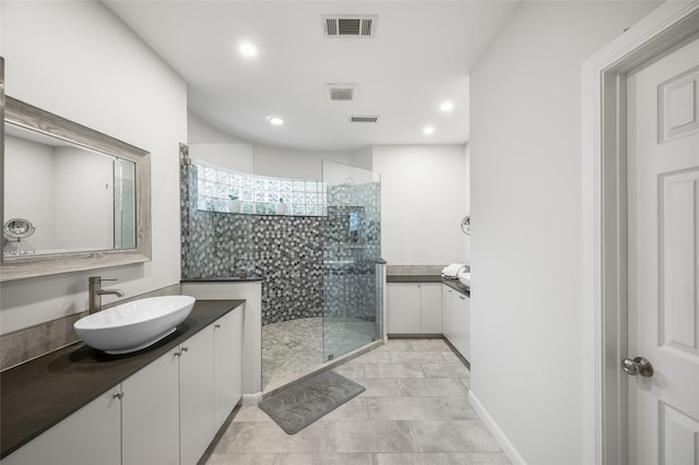 21215 Kelliwood Greens Dr, Katy, TX 77450 - full bath with a shower stall, vanity, and recessed lighting