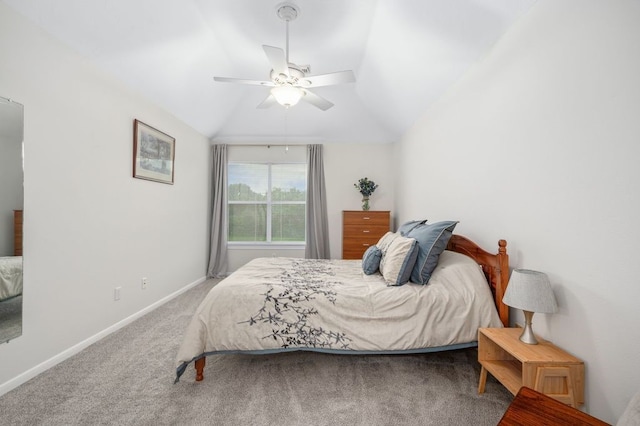 21215 Kelliwood Greens Dr, Katy, TX 77450 - bedroom with carpet floors, lofted ceiling, and ceiling fan