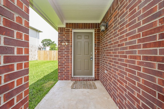 2046 Grand Park Dr, Missouri City, TX 77489 - doorway to property featuring brick siding