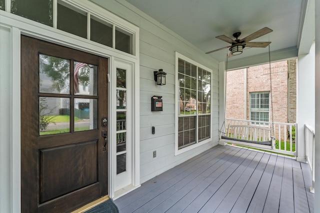 4303 Jonathan St, Bellaire, TX 77401 - porch featuring a ceiling fan