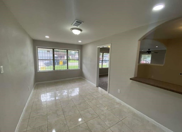 5322 Dewberry St, Houston, TX 77021 - spare room with arched walkways and recessed lighting