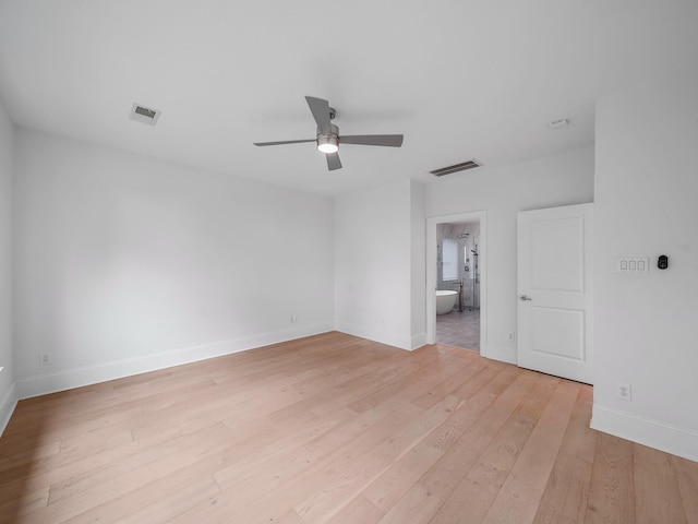 28111 Harper Creek Ln, Katy, TX 77494 - empty room with a ceiling fan and light wood finished floors