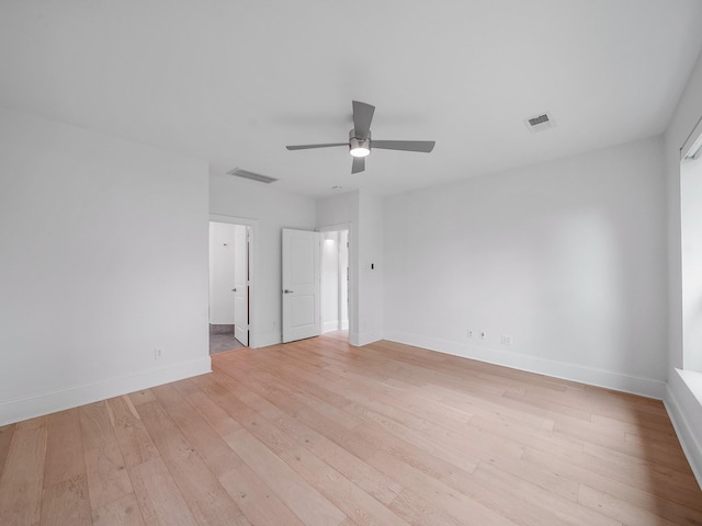 28111 Harper Creek Ln, Katy, TX 77494 - spare room featuring a ceiling fan and light wood-style flooring